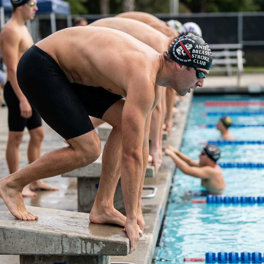Anti Breaststroke Club Swim Cap