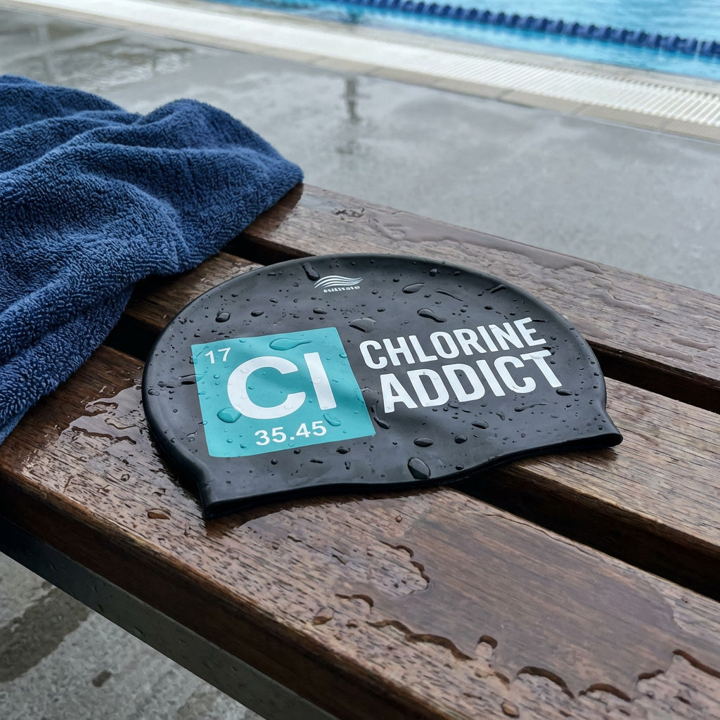 Chlorine Addict Swim Cap — Periodic Table