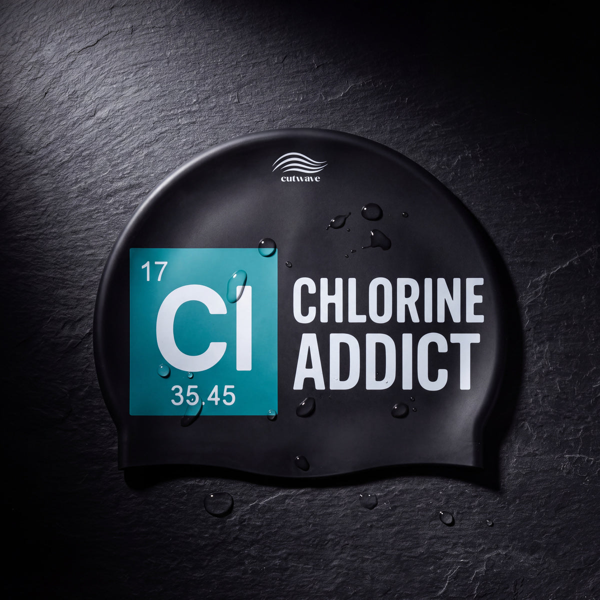 Chlorine Addict Swim Cap — Periodic Table