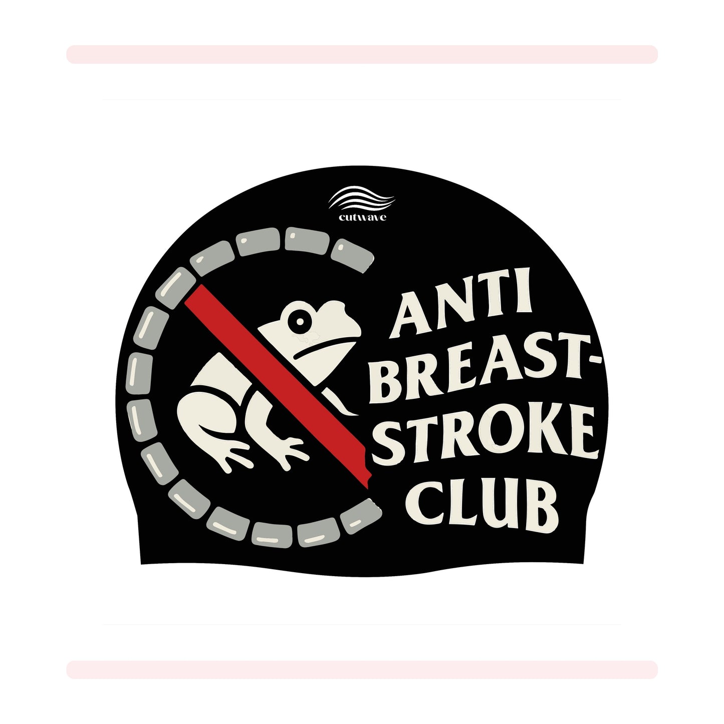Anti Breaststroke Club CutWave silicone swim cap product image