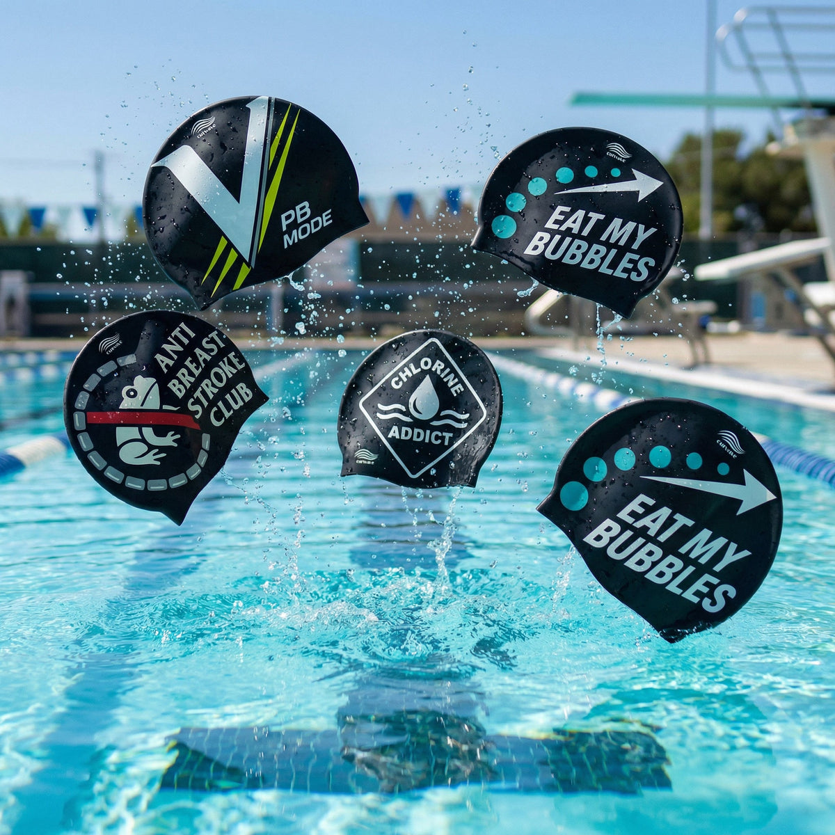 CutWave Duo Pack swim caps